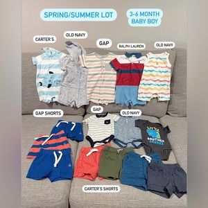 ❌SOLD❌ Lot of 3-6mos Baby Boy Spring/Summer clothes - Gap, Carter’s, Old Navy